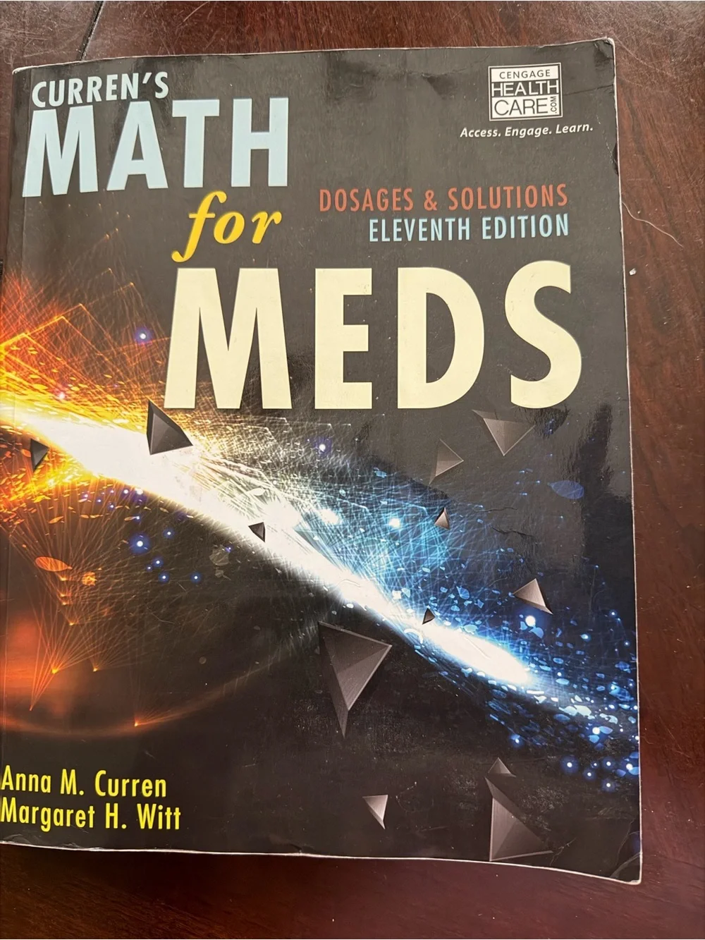 Curren's Math for Meds Dosages & Solutions - Black, Blue, Orange Cover